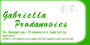 gabriella prodanovics business card